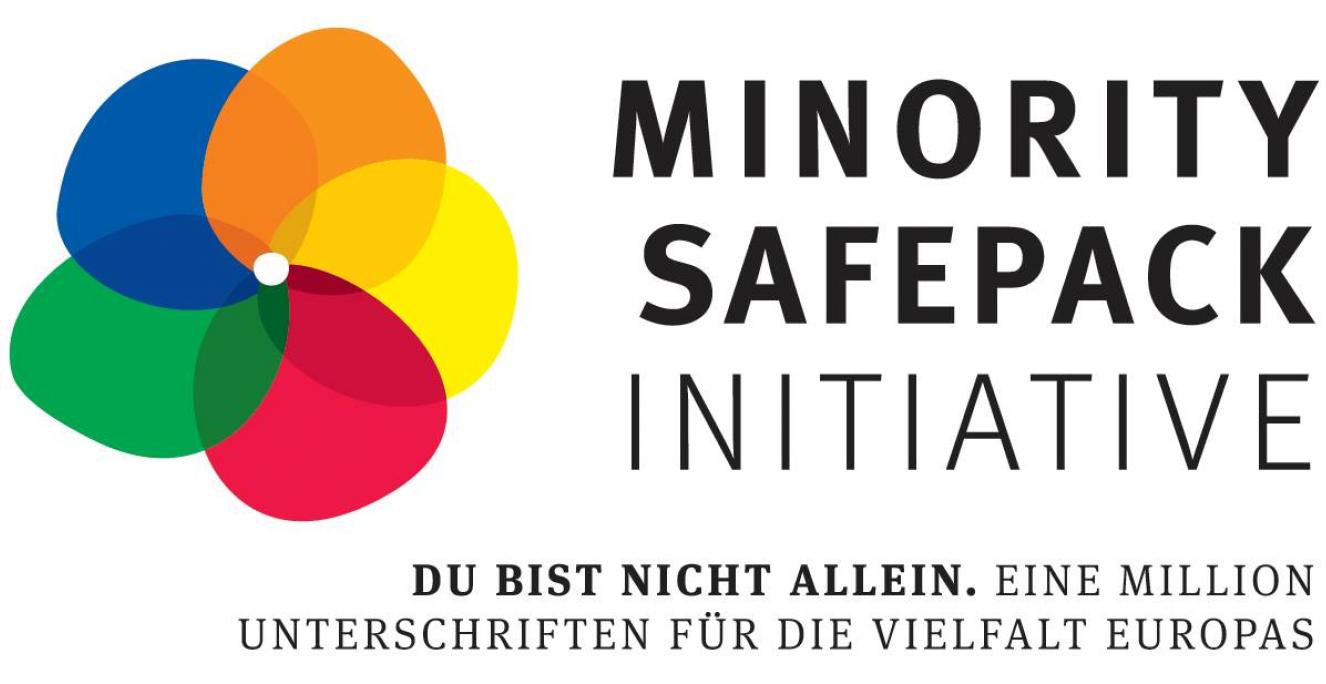 Das Logo der Minority SafePack Initiative, bestehend auch bunten Farben. Das Logo der Minority SafePack Initiative, bestehend auch bunten Farben.